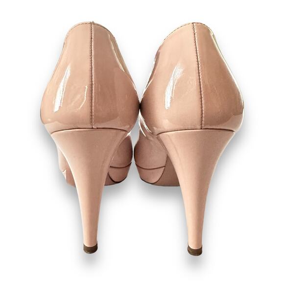 Prada Nude Patent Leather Platform Heels Size 7.5 or Euro 38 - Picture 5 of 10